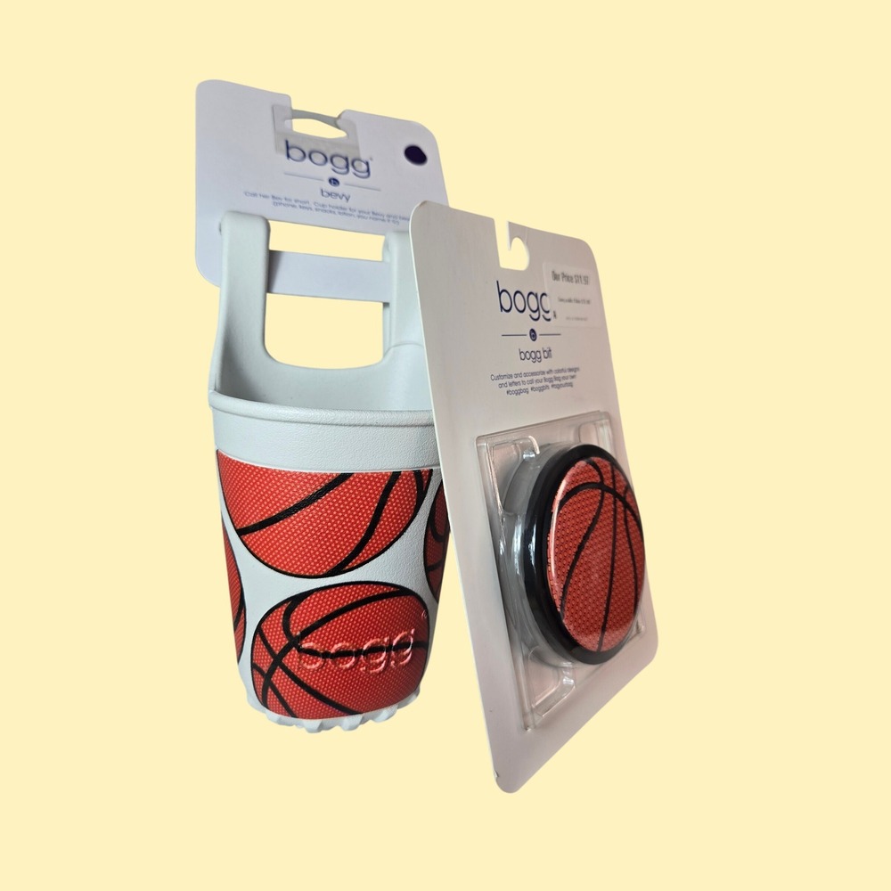COMBO!! Bogg Bag Bevy Cup Holder‎ & Bogg Bit Set Basketball Accessories New
